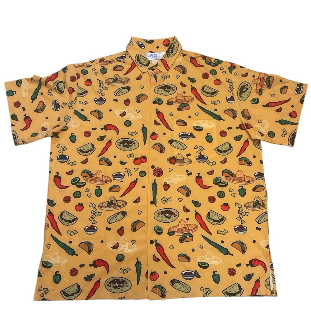 Cinco De Mayo Hawaiian Shirt, Taco Shirt, Fiesta Mexican Summer Like New XL
